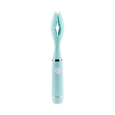Imagem de Silicone Mamilo Vibrador Estimulador Clitóris Macio Produtos Eróticos Zatla Shop (Azul)