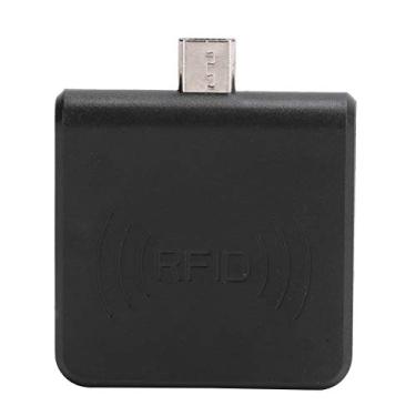 Imagem de Leitor de cartão RFID para celular OTG USB leitor de cartão portátil micro interface USB UHF RFID gravador portátil (preto)