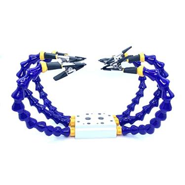 Imagem de Chusui Bancadas Torno de Mesa com Braço Flexível Grampo de Liga de Alumínio Soldadura Suporte de Ferro Placa de Circuito Impresso Soldagem Reparos Clipe Universal Auxiliar Ferramenta de Terceira Mã QL