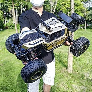 Imagem de Carro RC De 50 Cm, Monster Buggy 2.4G Controlado Por Rádio 1:8 Caminhão De Controle Remoto De Escalada Off-road 4WD Veículo Elétrico Off-road Para Crianças E Adultos, Bateria Elétrica Com Duração