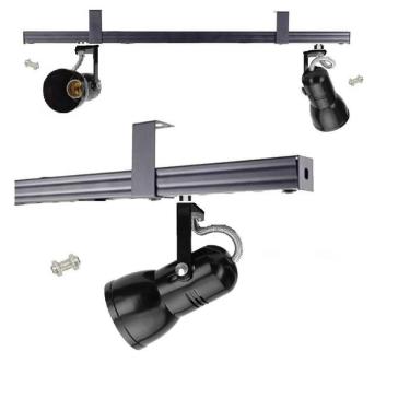 Imagem de Kit 5x Spots Trilho perfilado eletro calha par20 bulbo led