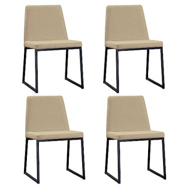 Imagem de Kit Quatro Cadeiras Yanka Daf Mobiliário Bege