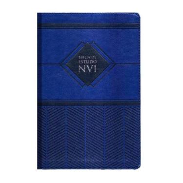 Imagem de Bíblia De Estudo Nvi - Capa Azul Índigo - Capa Luxo