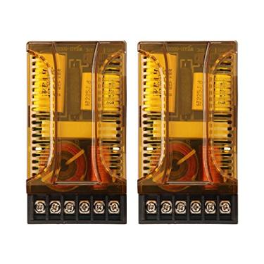 Imagem de Crossover de áudio do carro, 1 par de potência máxima 120 W 2 vias de áudio do carro crossover passivo 60w saída universal de áudio eletrônico crossover de áudio do carro tweeter para veículo