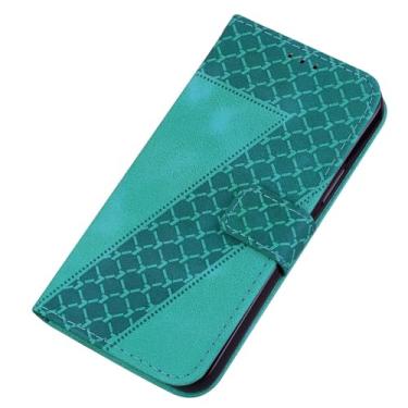 Imagem de Hee Hee Smile Capa de telefone para Samsung Galaxy J2 Core Retro Phone Leather Case Simplicity Phone Case 7-line Flip Back Cove Green