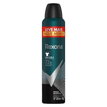 Imagem de Rexona Antitranspirante Masculino Aerossol Invisible 250 ML, Leve Mais Pague Menos, Embalagem Pode Variar