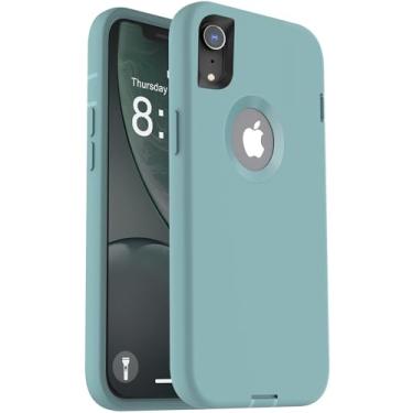 Imagem de ORIbox Capa compatível com capa para iPhone XR, acabamento suave do exterior de silicone líquido
