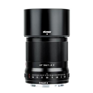 Imagem de VILTROX Lente de 56 mm F1.4 f/1.4 Z-Mount, lente de foco automático padrão APS-C para câmeras Nikon Z-Mount Mirrorless Z5 Z50 Z6 Z6II Z7 Z7II ZFC Z30 Z9 Z8 (preto)