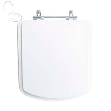 Imagem de Assento Sanitário Tampa De Vaso Branco Resina Poliester Bali Para Bacia Incepa