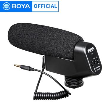 Imagem de BOYA-Microfone Condensador de Espingarda Cardióide para Canon  Sony  Nikon  Câmera DLSR  Streaming
