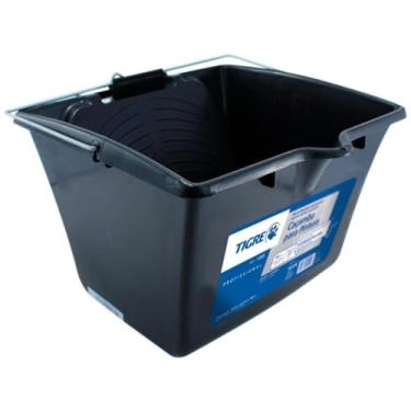 Imagem de Caçamba Plástica Para Pintura, Tigre 61309330, Preto, 14 L
