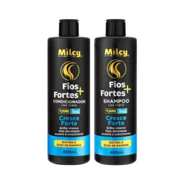 Imagem de Kit Shampoo Condicionador Cresce Forte Fio Forte Milcy 450ml