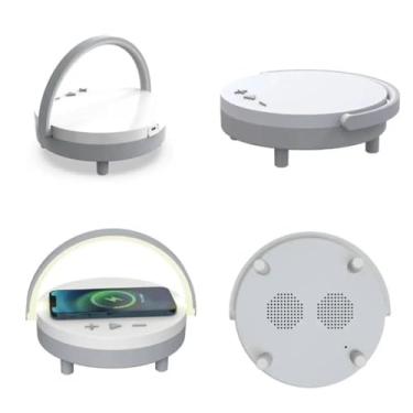 Imagem de Caixa De Som Carregamento Luminaria RGB Premium Por Indução Kaidi Knc-8860