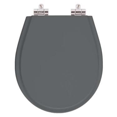 Imagem de Assento Sanitario Poliester com Amortecedor Avalon Cinza Quartzo para Vaso Ideal Standard