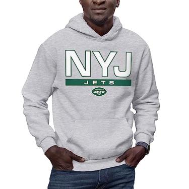 Imagem de Hybrid Sports NFL - New York Jets - City Block - Moletom com capuz masculino e feminino - tamanho pequeno