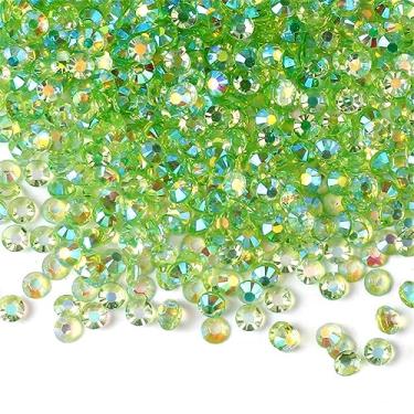 Imagem de 1500 peças SS16 4 mm Flatback Strass AB Clear Round Gems Cristais para Nail Art DIY Crafts Roupas Sapatos Bolsas (Transparente Verde Claro AB)