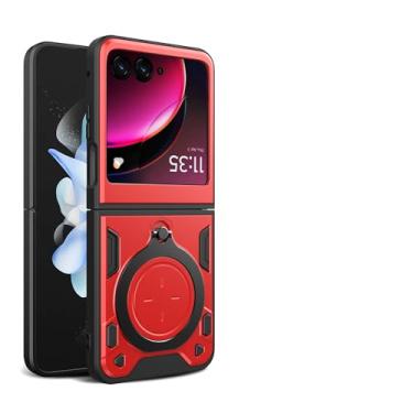 Imagem de Elubugod Capa compatível com Motorola Razr+ 2023, com capa de lente de câmera deslizante compatível com Motorola RAZR+ 5G 4ª geração 2023 XT2321-3 XT2321-5 / Razr 40 Ultra XT2321-1 XT2321-2, capa