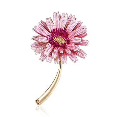 Imagem de Anmpab Broches esmaltados para mulheres com estame floral broches para artesanato buquês de joias de casamento presentes para mulheres enfermeiras e estudantes de pós-graduação, Aço inoxidável, n/c