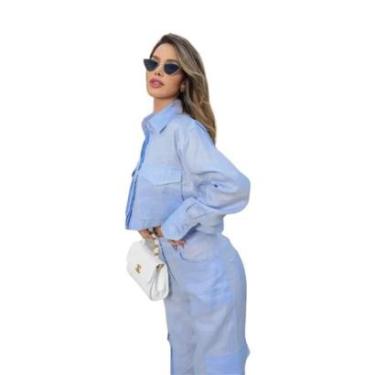 Imagem de Calça Linho Cargo Taís-Feminino