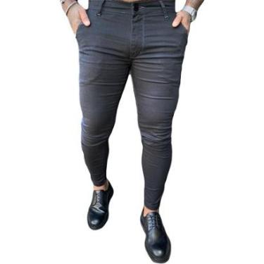Imagem de Calça Alfaiataria Jeans Skinny Premium Masculina-Masculino