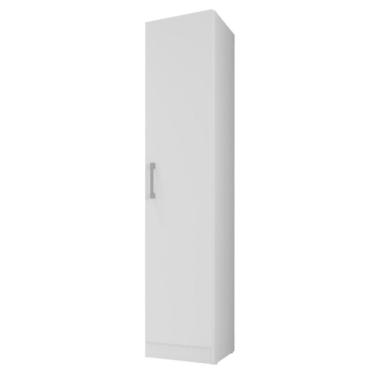 Imagem de Armario Multiuso 1 Porta Suporte Vassoura Lavanda Kits Paraná Cor:branco White Branco White