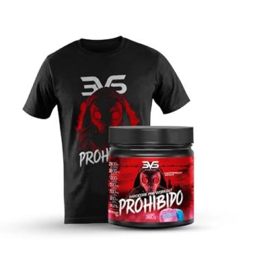 Imagem de 3VS Nutrition Pré Treino Prohibido 360g Sabor Algodão Doce + Camiseta Exclusiva Prohibido Tam. G