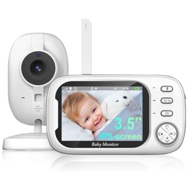 Imagem de Dacdyi Babá Eletronica, 3.5" HD 720P Bebê Câmera com Tela, 2.4GHz Tecnologia Sem Fio, Áudio Bidirecional, Monitoramento Temperatura, Visão Noturna, Zoom Digital, Detecção De Som Vox Actualizar VB603