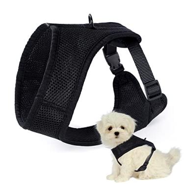 Imagem de Mile High Life Peitoral Step in Dog para cães pequenos, sem puxar, fácil de calçar e descalçar, fecho fácil de colocar no pescoço e no peito, adequado para cães e gatos pequenos, grande