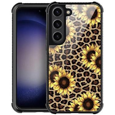 Imagem de ZHEGAILIAN Capa compatível com Samsung Galaxy S23, capas de leopardo girassol Galaxy S23 para mulheres e meninas, à prova de choque com padrão à prova de quedas, capa para Samsung S23 6,1 polegadas