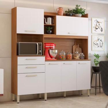 Imagem de Cozinha Compacta Demóbile Savoy com 6 Portas, 2 Gavetas e 2 Prateleiras - 178cm de largura