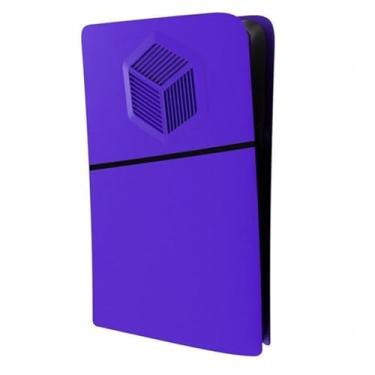 Imagem de Adequado para case de PS5 Slim Digital Edition, painel com aberturas de resfriamento, capa protetora anti-riscos e à prova de poeira, painéis laterais de reposição ABS de alta qualidade. (Roxo)