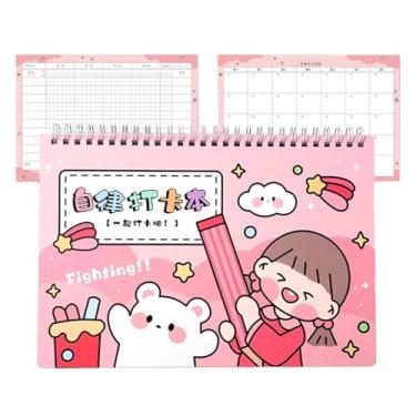 Imagem de Joucien Agenda de tarefas de férias da escola primária desenho animado fofo estudante autodisciplina agenda estilo menina