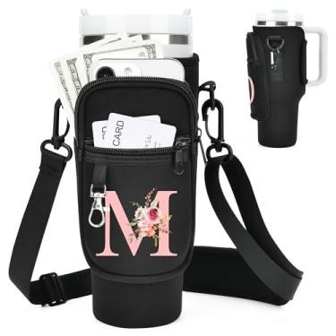 Imagem de Suporte inicial para garrafa de água com alça para acessórios de copo Stanley de 1,18 ml/bolsa de copo moderna simples, bolsa de transporte para garrafa de água com alça, presente personalizado de Dia