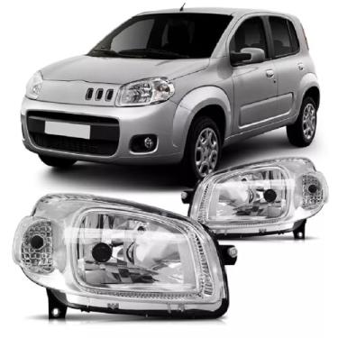 Imagem de Par Farol Uno Vivace Attractive Way 2010 2011 2012 2013 2014 2015 Cromado