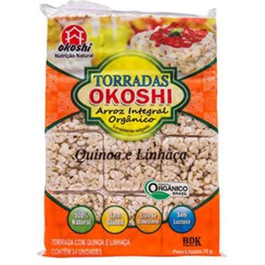Imagem de Torradas Arroz Quinoa Linhaça Okoshi 75g - Sem Glúten