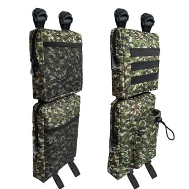 Imagem de Vanlison Pacote com 2 bolsas de para-choque para quadriciclo, bolsa de selim removível, bolsa de engrenagem para quadriciclo, resistente à água, compatível com Sportsman Scrambler TRX FourTrax
