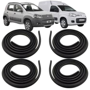 Imagem de Kit 4 Borracha Porta Uno Vivace 2010 Á 2015 Fiorino 2014 - BMA