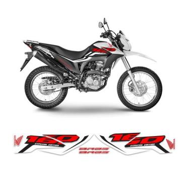Imagem de Kit Adesivos Carenagem Honda NXR 160 BROS Vermelho Branco - Resitank