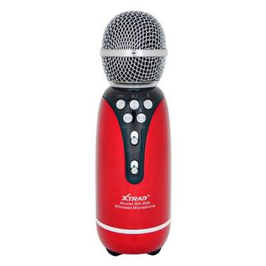 Imagem de Microfone Karaoke Sem Fio USB P2 Voz Grava Bluetooh Reporter - Xtrad, 