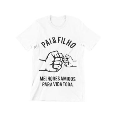 Imagem de Camiseta Frase Dia Dos Pais Papai Pai e Filho Branca - Del France, PP