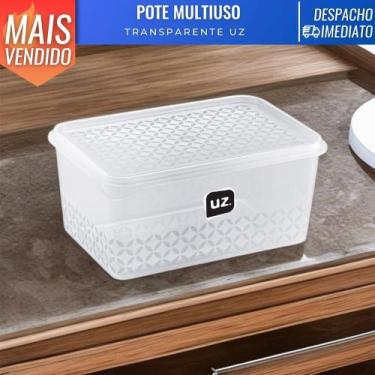Imagem de Pote Porta Mantimentos Retangular Transparente Multiuso 2L UZ - Uz Uti