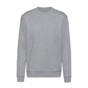 Imagem de Moletom Gola Careca Algodão Felpado Grosso Liso Basico Frio - GR STORE