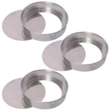 Imagem de Forma Fundo Removivel Falso Redonda Kit Com 3 Nº 20 25 30 - DK Shopp