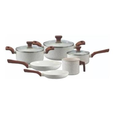 Imagem de Mimo Style, Conjunto de 6 Panelas Pratic Cook Marmol Compatível com Fo