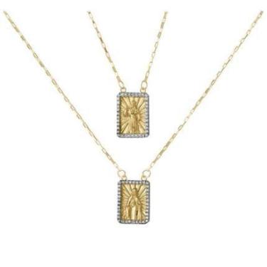 Imagem de Escapulário em ouro 18k Com pedras - Elegancy Joias