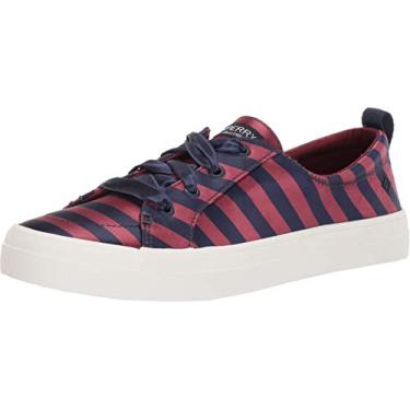 Imagem de Sperry Tênis feminino Crest Vibe/Discontinued, Listras universitárias de vinho, 6
