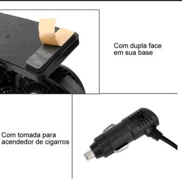 Imagem de Ventilador Para Carro e Caminhão com Ajuste 12v - Bmax
