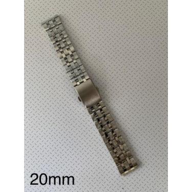 Imagem de 4 Pulseiras de Aço Prateada Terminal Reto 20mm - Universal