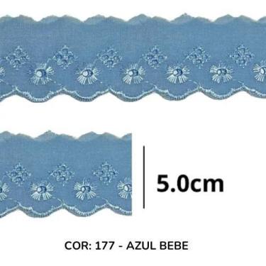 Imagem de Bordado Inglês Colorido Tira 5cm X 13,70m Artesanato Costura - Alessan