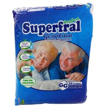 Imagem de Fralda Adulto Superfral Tamanho Gg - Pacote 24 Unidades, Gg, Gel